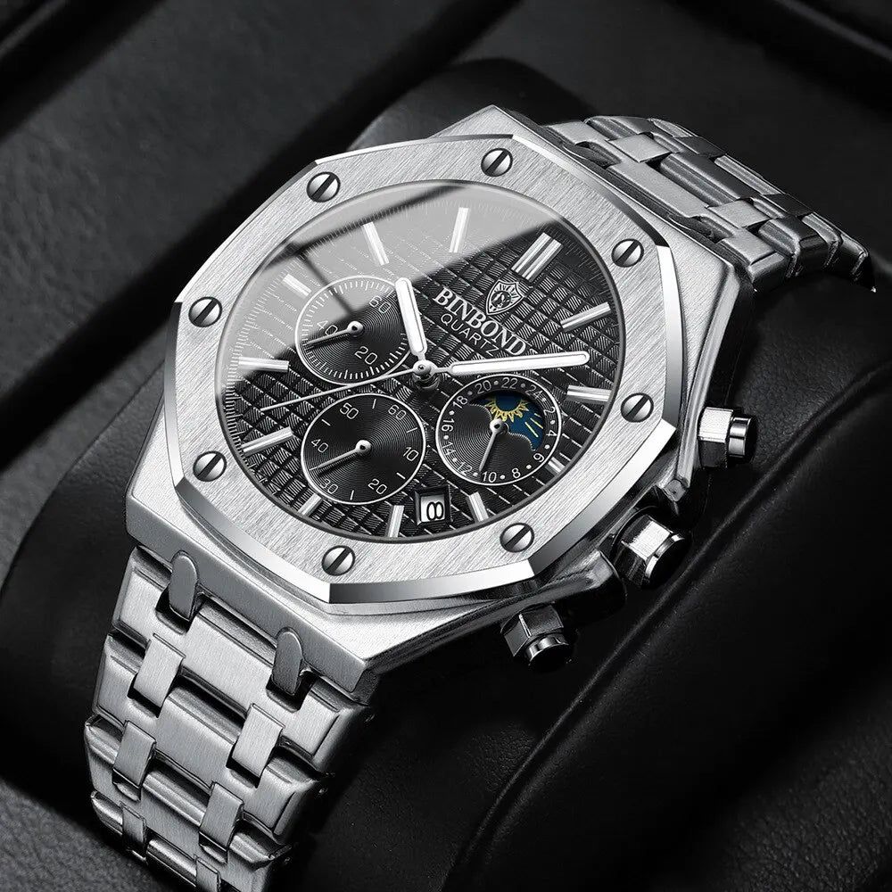 Relógio Masculino Premium Aço Inox Elite®