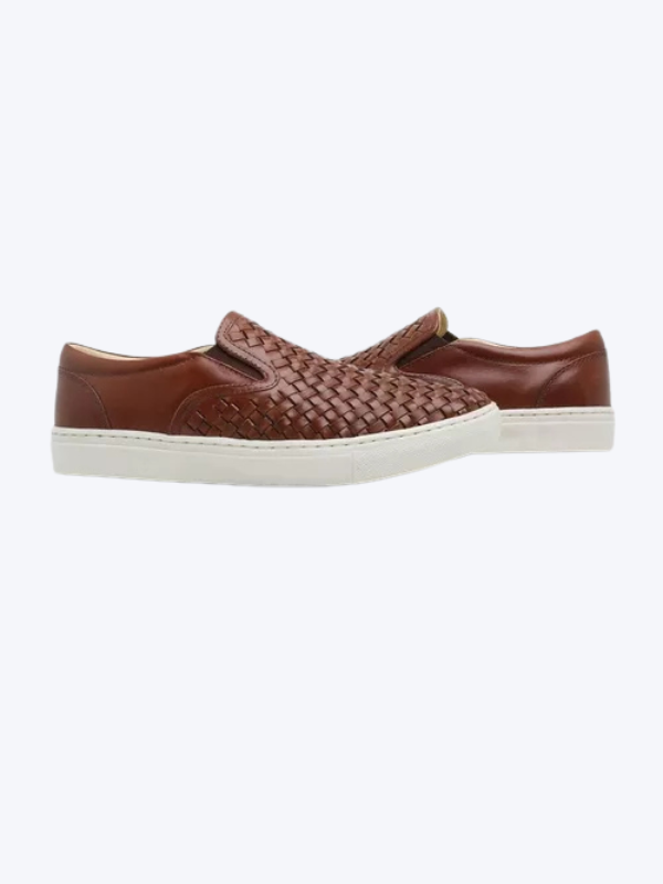 Mocassim Slip On Casual Masculino de Couro Marrom Gian