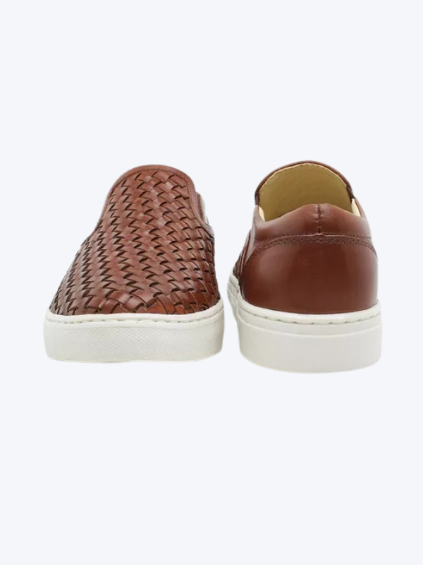 Mocassim Slip On Casual Masculino de Couro Marrom Gian