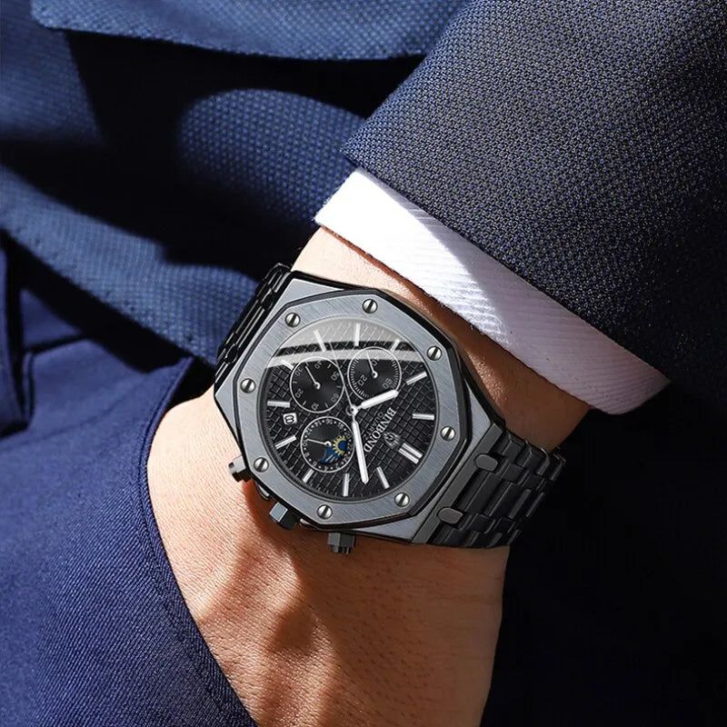 Relógio Masculino Premium Aço Inox Elite®
