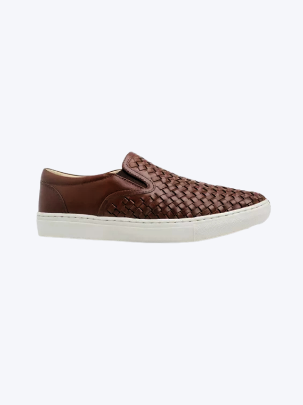 Mocassim Slip On Casual Masculino de Couro Marrom Gian