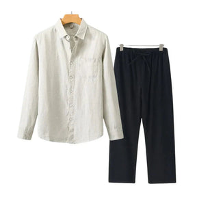 Monte Seu Outfit 'Aristocrat' - Linho Manga Longa